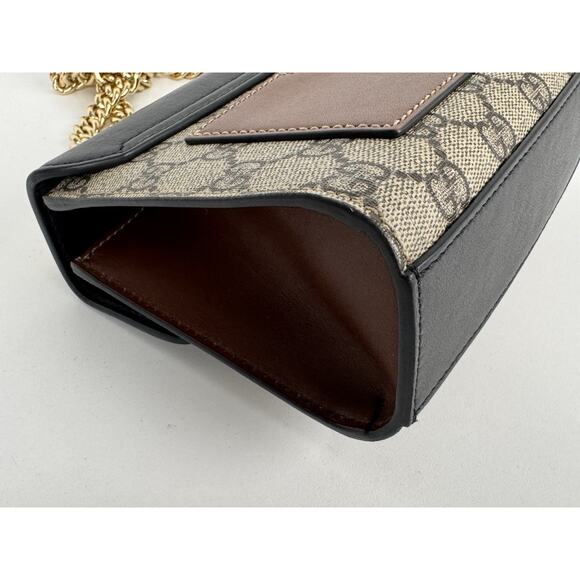 Gucci GG Supreme Padlock Small Shoulder Bag Brown and Black B-6 - Picture 9 of 16